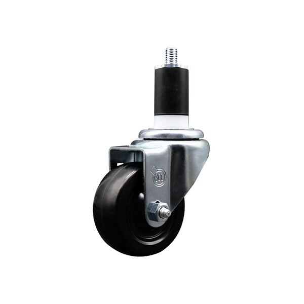 Service Caster 3'' SS Hard Rubber Wheel Swivel 1-1/2'' Expanding Stem Caster SCC-SSEX20S314-HRS-112 - main